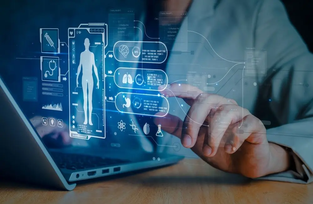Futuristic representation of technology and computers shaping the future of innovation.